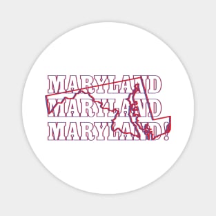 Maryland State Map & Label Magnet